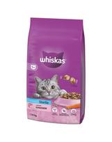 WHISKAS Sterile su lašiša, 3 x 1,4 kg, sausas maistas katėms po kastracijos