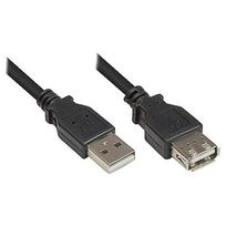 Good Connections 0.15m USB 2.0 extension cable, male A to female A, black
