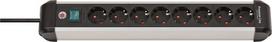Brennenstuhl Brenn Premium ALU Line 8-way black 3m with switch
