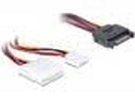 Delock SATA cable 15Pin - Molex 4Pin + 1x Floppy 0.30m