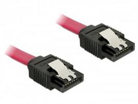 Delock SATA Cable SATA III - SATA St/St 0.70m red Clips