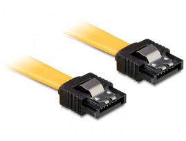 Delock SATA Cable SATA III - SATA St/St 0.70m yellow Clips