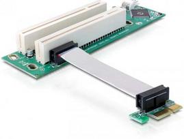 Delock Riser Card PCIe x1 - 2x PCI 32bit