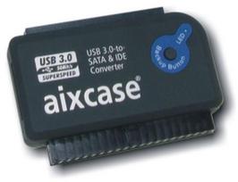 Aixcase USB 3.0 to SATA  AND  IDE Converter OTB, with TÜV power supply