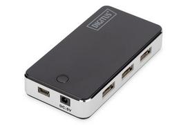 Digitus USB Hub 7-Port 2.0 to 7x2.0 m. Power Supply Black