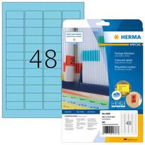 Herma A4 blue labels, 45.7x21.2 mm, matte paper, 960 pieces.