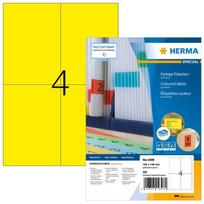 Herma A4 yellow labels, 105x148 mm, matte paper, 400 pieces.