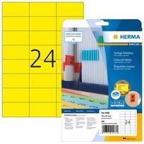 Herma A4 yellow labels, 70x37 mm, matte paper, 480 pieces.