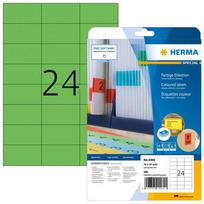 Herma A4 green labels, 70x37 mm, matte paper, 480 pieces.