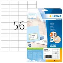 Herma A4 White Labels 52.5x21.2 mm Paper Matt 1400 Pieces.