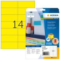 Herma A4 yellow labels, 105x42.3 mm, paper matte, 280 pieces.