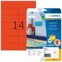 Herma Labels A4 red 105x42.3 mm Paper matte 280 pieces.