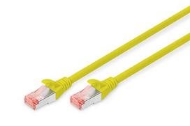 Digitus Cat6 S/FTP 2xRJ45 2.0m yellow cable with clips, polyethylene bag