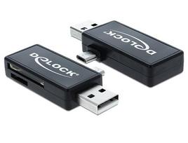 Delock USB micro B Card Reader - SD/microSD OTG external
