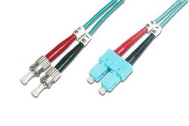 Digitus Low Loss Wavelength Limited Patch Cable ST - SC 2.00m Multimode Duplex OM3