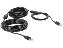 Delock USB Cable A - B St/St 20.00m active sw
