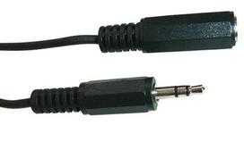 Schwaiger Headphone extension 3.5mm plug 5m Black