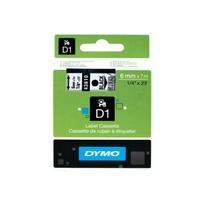 DYMO D1 Tape 43610 6mmx7.0m black-transp.
