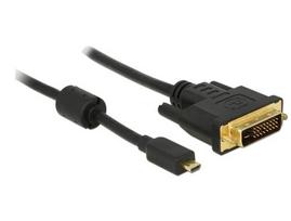 Delock HDMI Cable HDMI micro D - DVI(24+1) St/St 1.00m