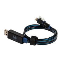 Realpower LED blue data cable micro-USB to Lightning
