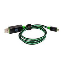 Realpower LED cable green micro-USB to USB