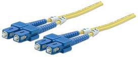 Intellinet Low Loss Wavelength Limited (LWL) SC/SC Singlemode OS2 yellow cable, 5 meters