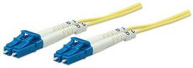 Intellinet Low Loss Wavelength Limited (LWL) LC/LC Singlemode OS2 yellow fiber optic cable, 5 meters