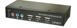 Lindy Cat6 KVM Extender Classic DVI USB Audio, 50m