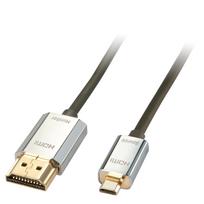 Lindy HDMI High Speed Cable to Micro HDMI CROMO Slim 3m