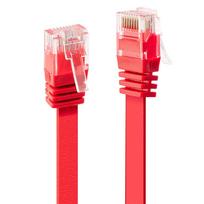 Lindy Unshielded flat Cat6 patch cable, red, 5.00m