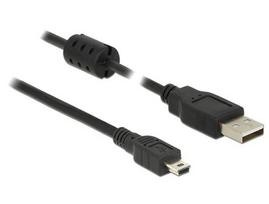Delock USB Cable A - Mini-B St/St 1.50m black