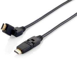 Equip HDMI HS Ethernet 2.0 18Gb 180° 4K/60Hz 2.00m black Polybeutel