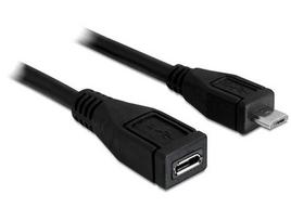 Delock USB Version Micro-B - Micro-B Straight/Right-Angle 1.00m sw