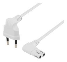 Deltaco DEL-109BR power cable, white, 0.5 m, CEE7/16 to IEC C7