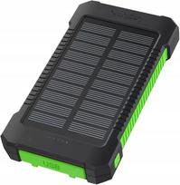 Saulės energija įkraunamas powerbank 8000 mAh Logilink IP65 su žibintuvėliu 2xUSB