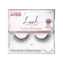 Kiss Naked Drama Veil Dirbtinės Blakstienos Ant Juostelės 3D Menkės Efektas + Klijai 1 G