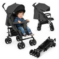 Lengvas sportinis vežimėlis iki 15 kg, 360° pasukamos rankenos, tik 7 kg, gulima padėtis, kompaktiškas – Lionelo Irma Grey Stone, Grey Stone