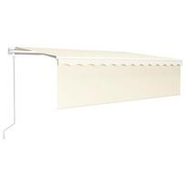 Automatiniu būdu ištraukiama markizė su uždanga, kreminė, 5x3m, Kreminė