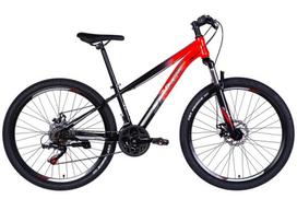 MTB dviratis Mars 26″, 145–170 cm, 21 pavara, Juoda/Raudona
