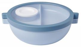 Užkandžių dėžutė Mepal Vita Bento pietų dubenėlis „Nordic Blue“ 1,5 l, sandarios sekcijos