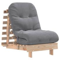 Futono sofa-lova su čiužiniu, 60x206x11cm, pušies masyvas, 60 x 206 x 11 cm