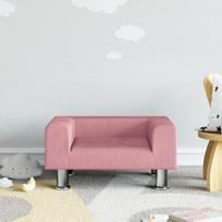 vidaXL Vaikiška sofa, rožinės spalvos, 50x40x26,5cm, aksomas