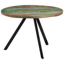 vidaXL Valgomojo stalas, 110x75cm, perdirbtos medienos masyvas