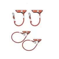 Redcord elastinė virvė su tvirtinimu, 30cm, didelio pasipriešinimo, raudona (pora)
