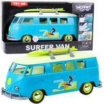 WOOPIE automobilis-autobusas, banglenčių sportas, klasikinis, raudonas, su šviesomis ir garsu, modelis 1:14
