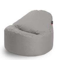 Sėdmaišis Qubo Cuddly 80 Pebble – modernus pilkas poliesteris, draugiškas žaidėjams