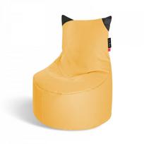 Sėdmaišis Qubo Munchkin Honey POP FIT iš minkšto medaus atspalvio audinio, vaikams skirtas dizainas