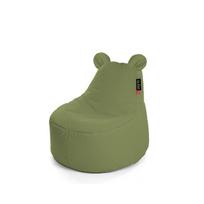 Sėdmaišis Qubo Teddy Gooseberry POP FIT iš minkšto teddy audinio, kompaktiškas POP FIT dizainas, patogi nešimo rankena