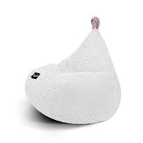 Vaikiška ergonominė sėdmaišio kėdė Qubo Tiny Drop Sugar Feel Fit, minkštas audinys, polistireno užpildas, kompaktiškas dydis