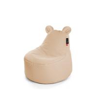 Vaikiška sėdmaišio kėdė Qubo Teddy Latte POP FIT praktiška dirbtinės odos